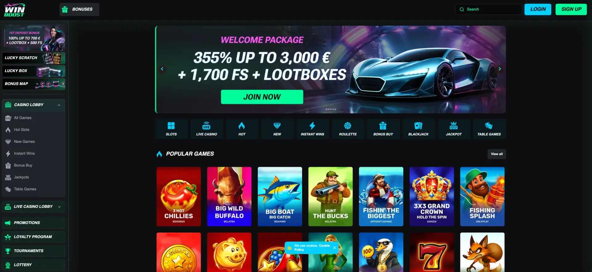 WinBoost Casino UK at WinBoost